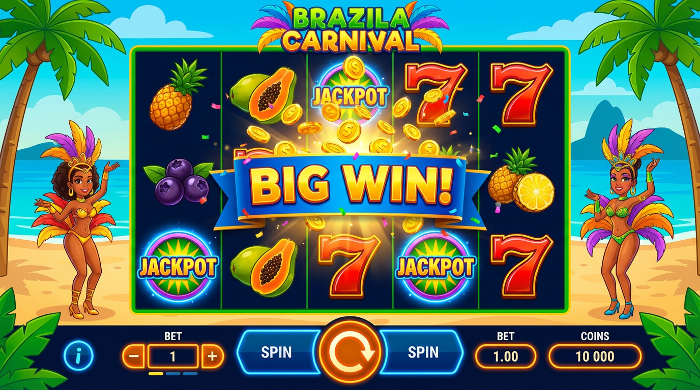 Caça-Níqueis Carnaval Brasileiro - Slots com Jackpot Progressivo